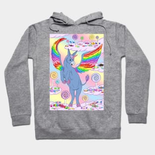 Unicorn donkey with wings Hoodie